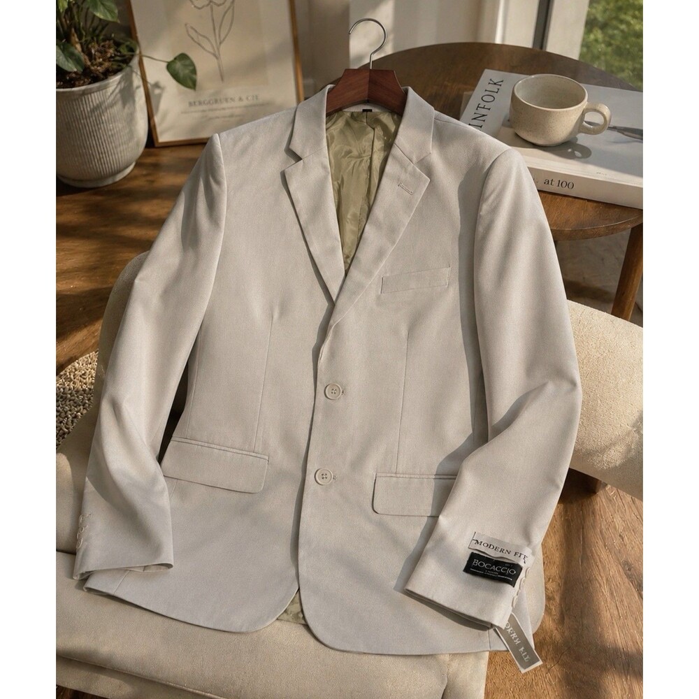 Blazer Bocaccio Modern Fit para Niño Talla L (12-14 años) Beige / Crema